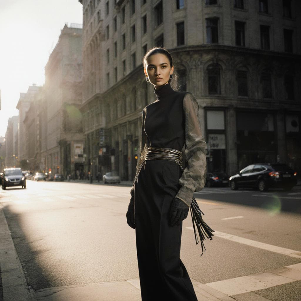 Fashion model by Flux Krea