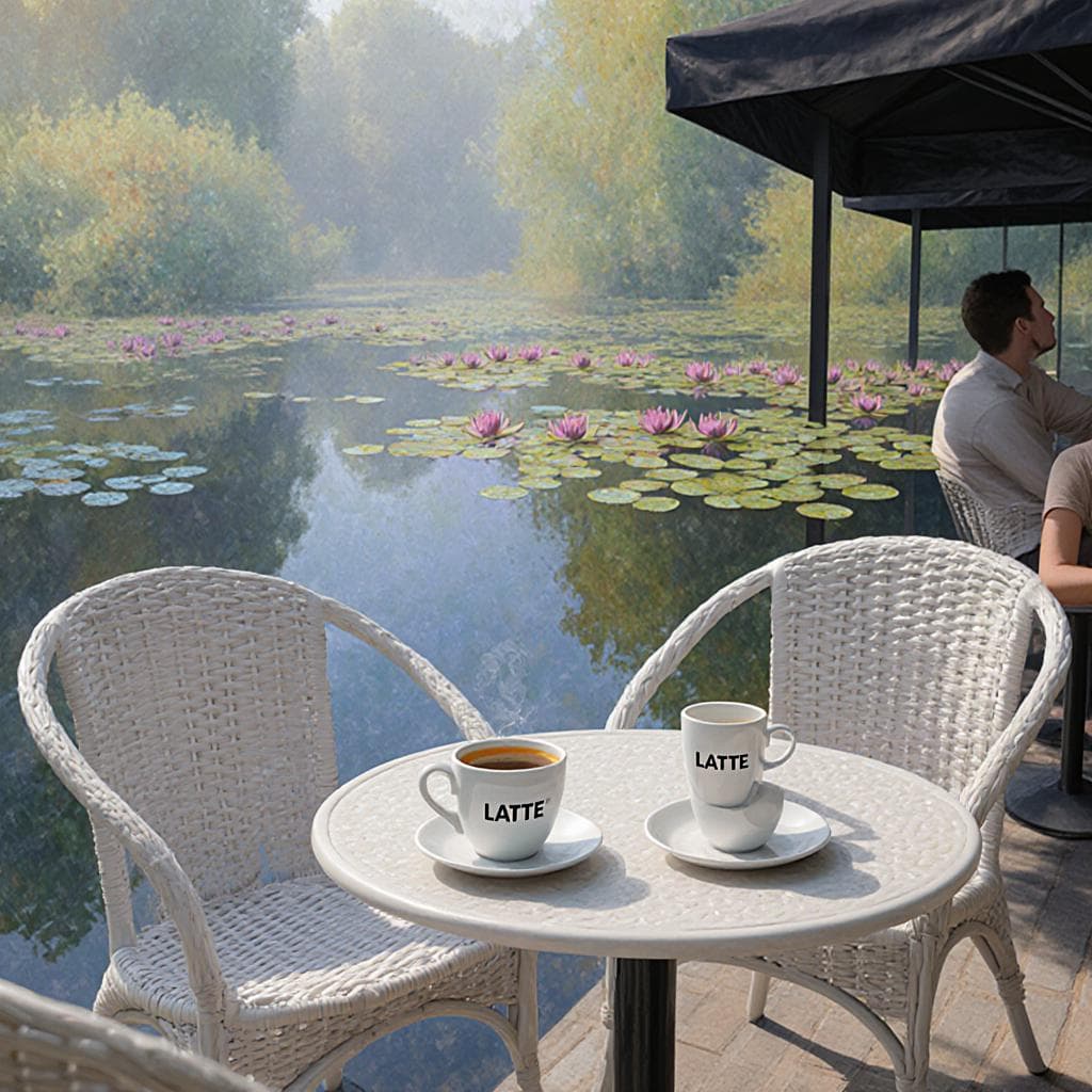 Monet style cafe by Flux Krea
