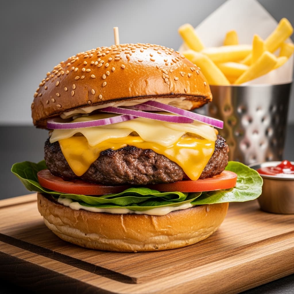Gourmet burger by Imagen 4