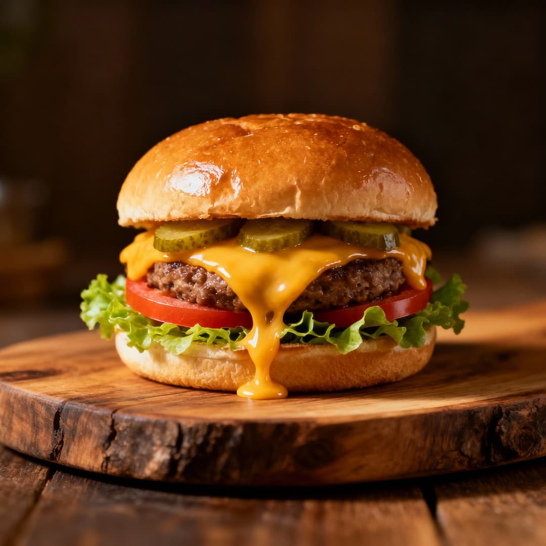 Gourmet burger by Seedream 4.0