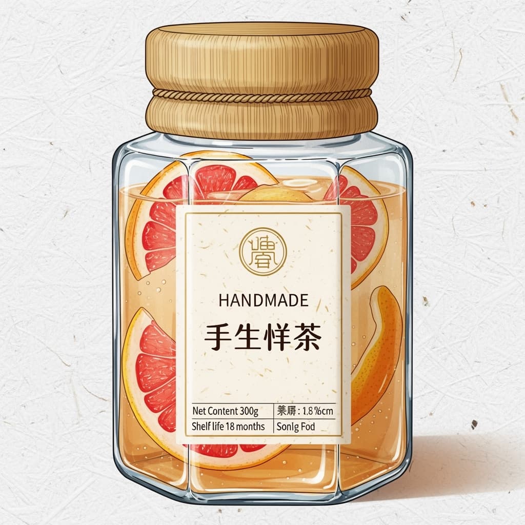 Honey citron tea packaging design by Imagen 4
