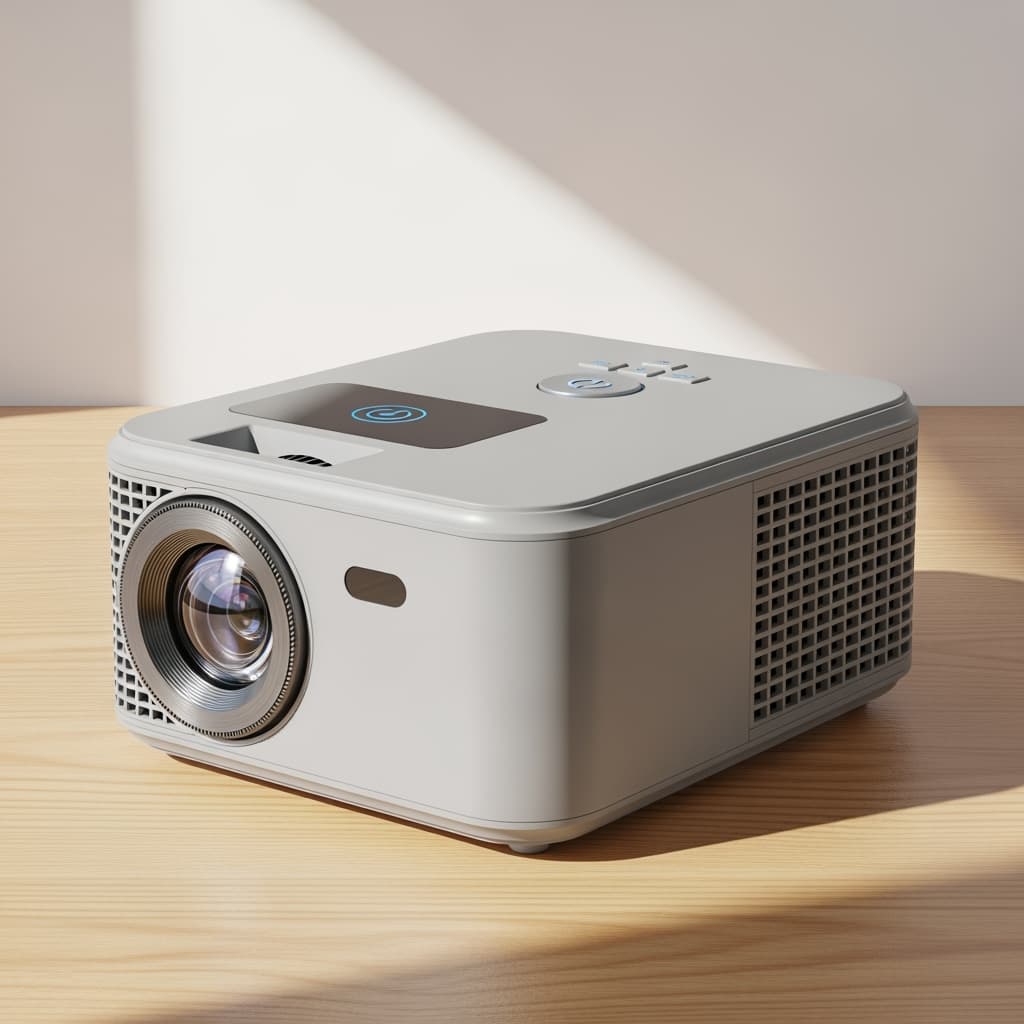 3D render of projector from sketch by Imagen 4