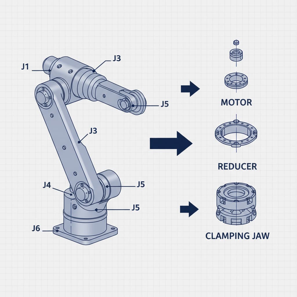 Industrial robot arm assembly by Nano Banana
