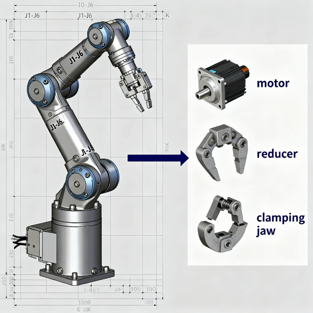 Industrial robot arm assembly by Seedream 4.0