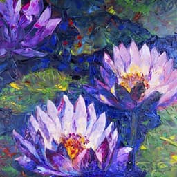 Original water lily painting