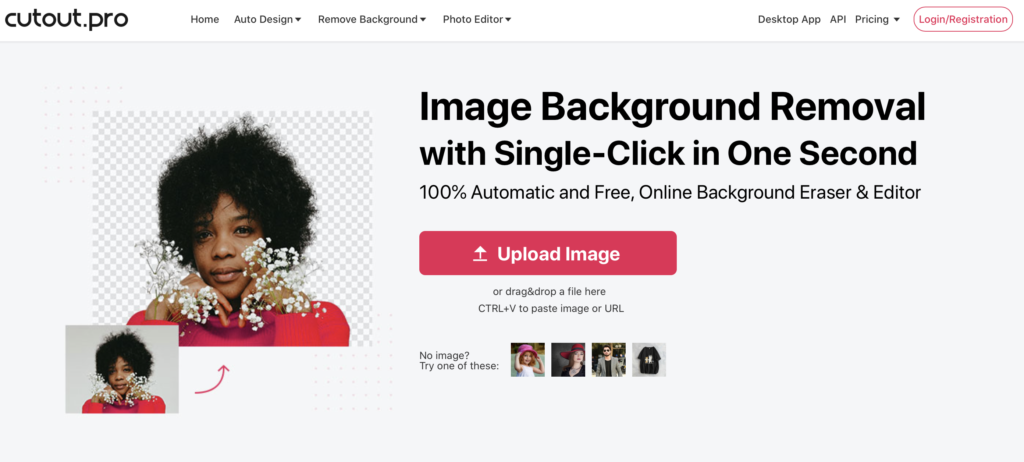 Magical Online Background Remover App and API. Register for 1 FREE Credit!