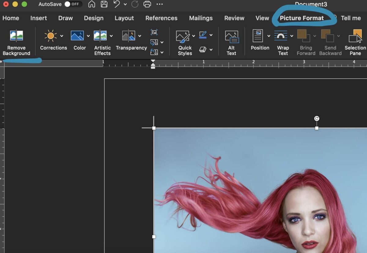 How to change the background color of a picture in Office/Microsoft Word？