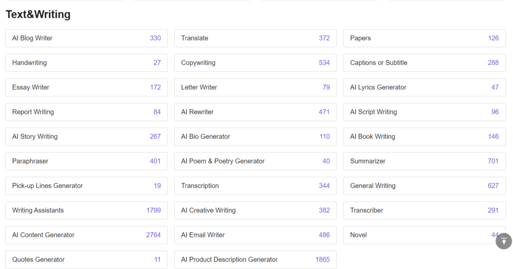 toolify Text & Writing tools