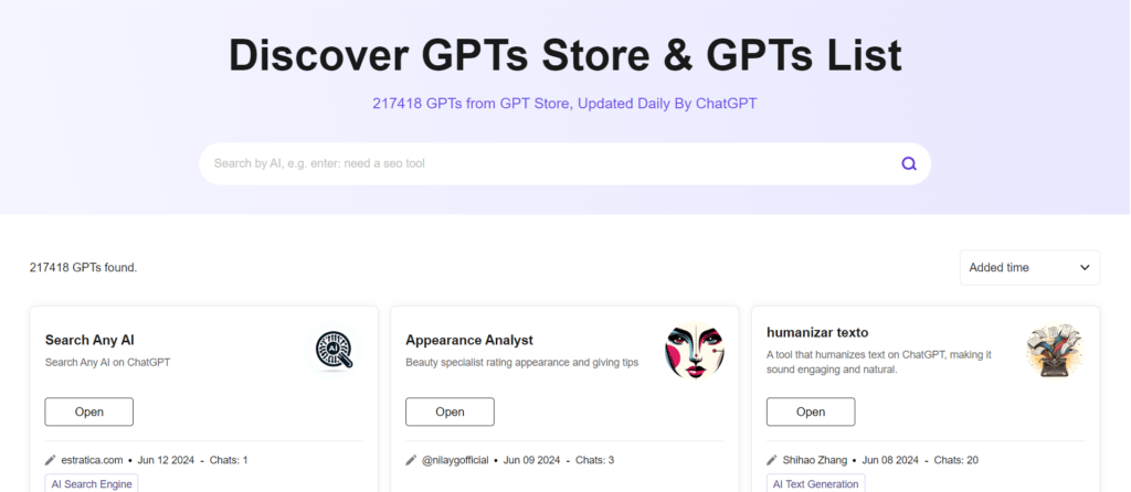 GPTs Store & GPTs List