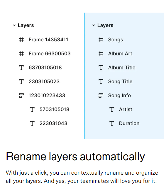 Rename layers automatically