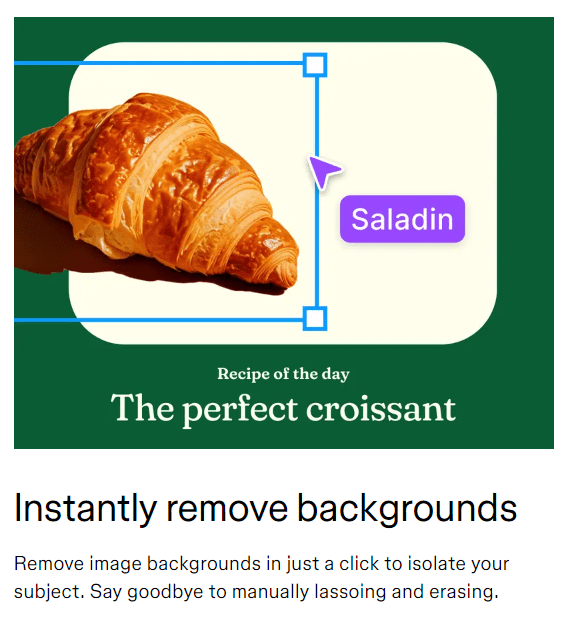 Instantly remove backgrounds