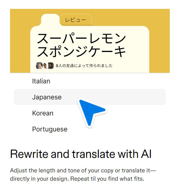 Rewrite and translate with AI