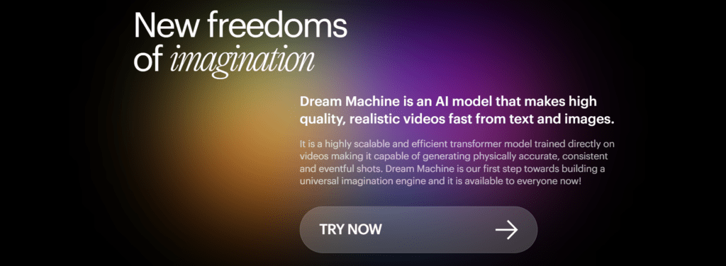 Luma AI's Dream Machine