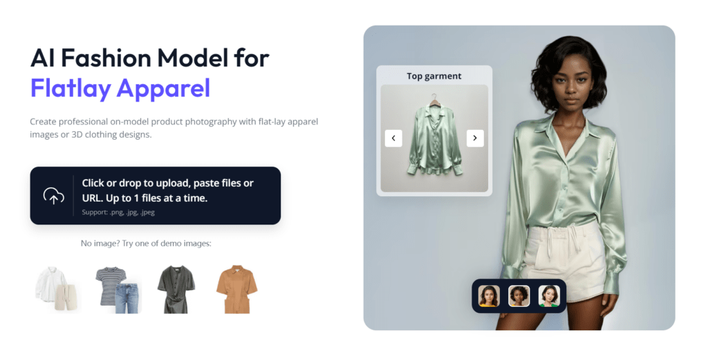 AI Fashion Model for Flatlay Apparel