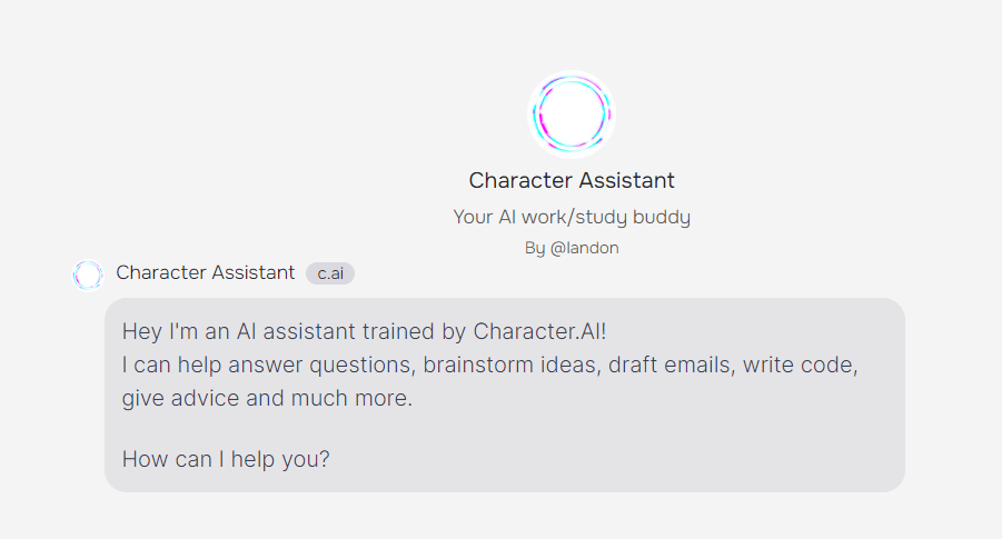 Character AI's Character Assistant