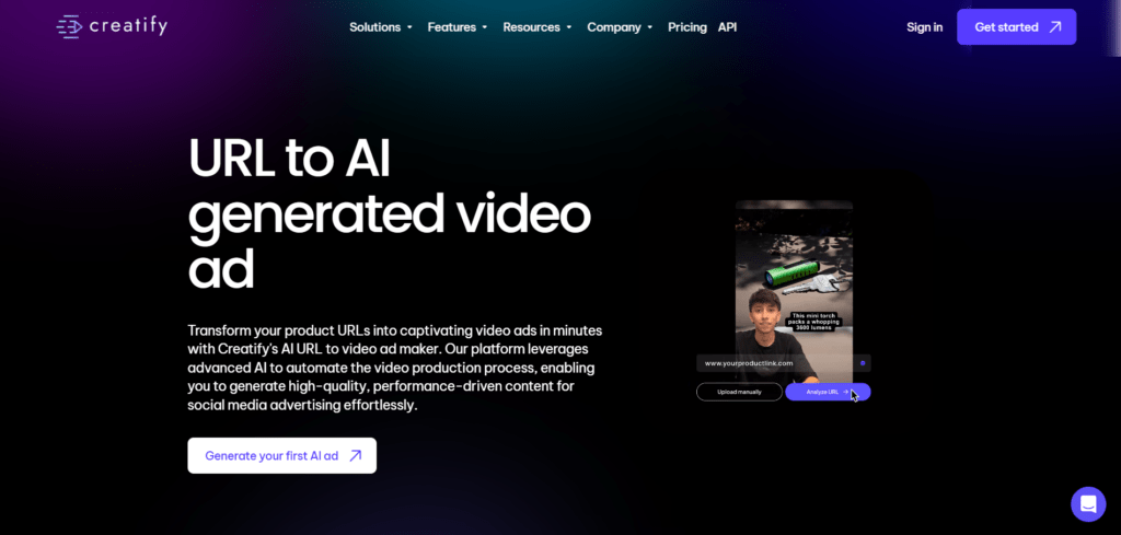 Creatify URL to AI