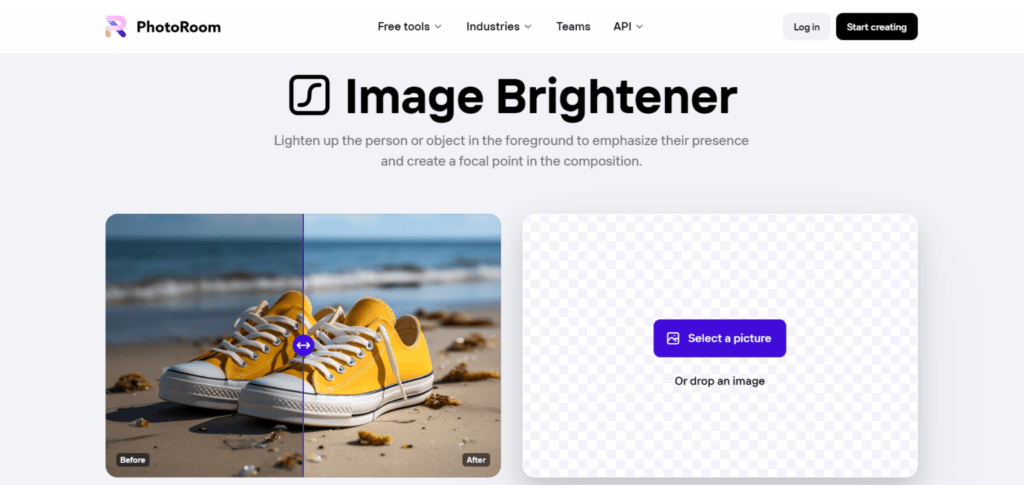 Photoroom Image Brightener