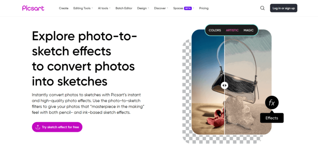 Picsart Photo to Sketch Effects