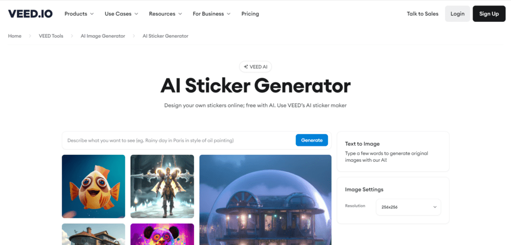 VEED AI Sticker Generator