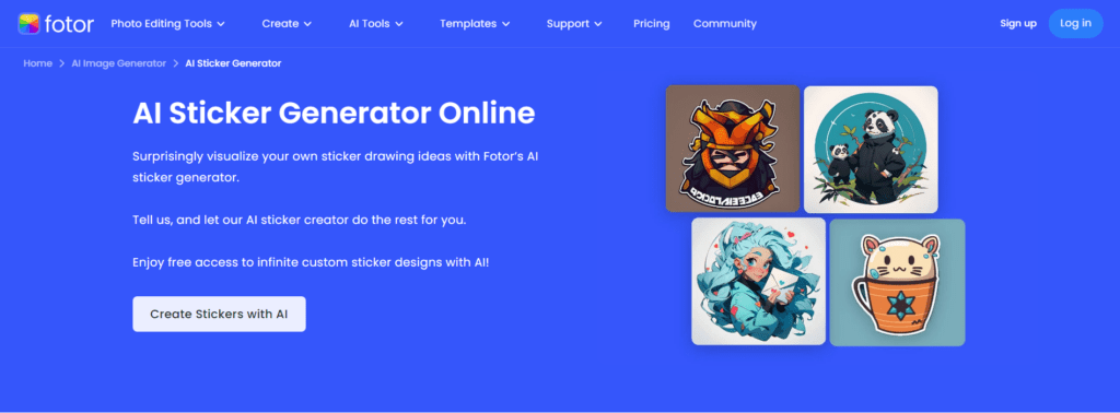 Fotor AI Sticker Generator