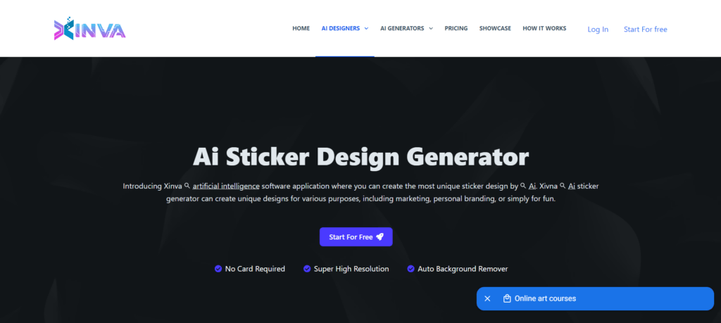 Xinva AI Sticker Design Generator