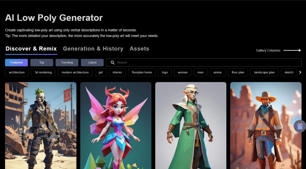 AI Low Poly Generator by PromeAI