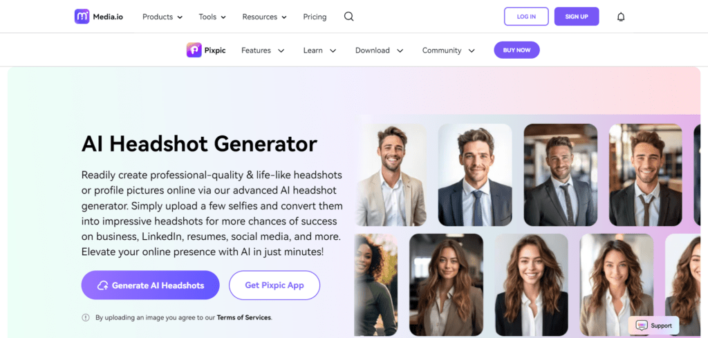 Headshot Generator by Media.io