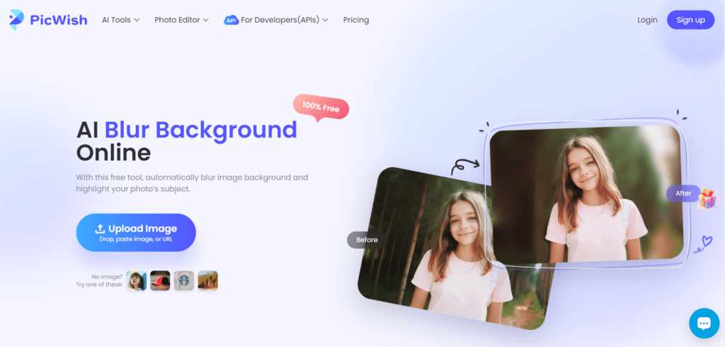 Blur Background Tool by Picwish