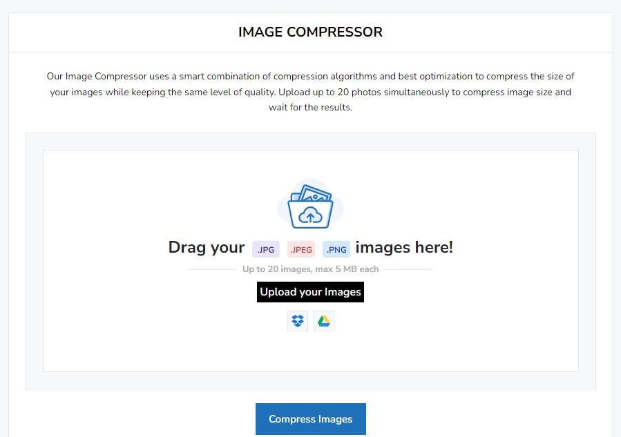 SmallSEOTools.com – Compress Image Tool